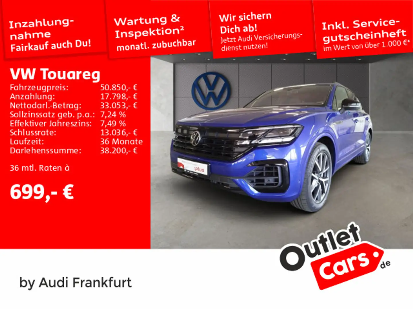 Volkswagen Touareg 3.0 V6 TSI eHybrid R 4M MatrixLED AHK Le Blau - 1
