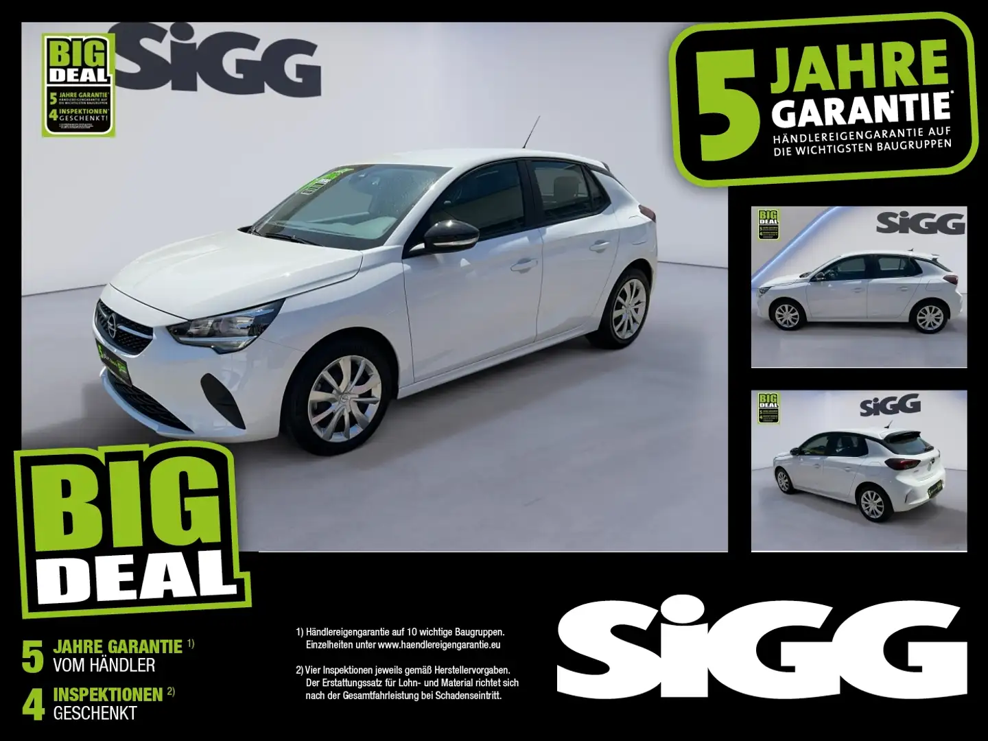 Opel Corsa F 1.2 Turbo Edition SpurH KAM Navi PDC Blanc - 1
