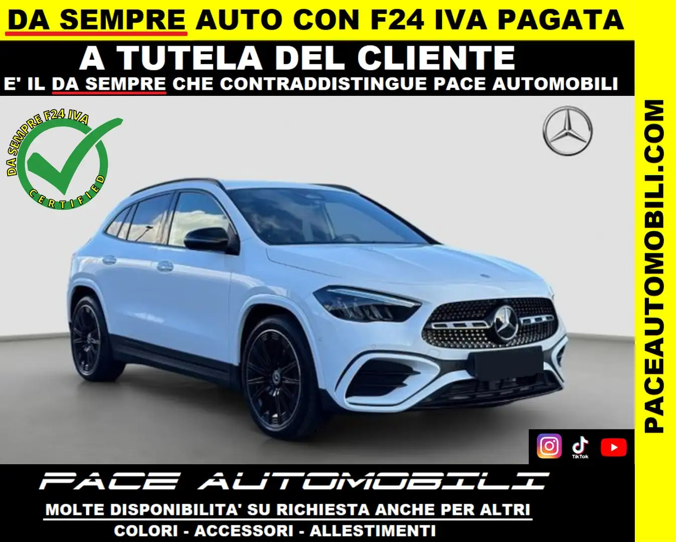 Mercedes-Benz GLA 200 D PREMIUM AMG NIGHT PACK KEYLESS 20"PDC ACC KAMERA Bianco - 1