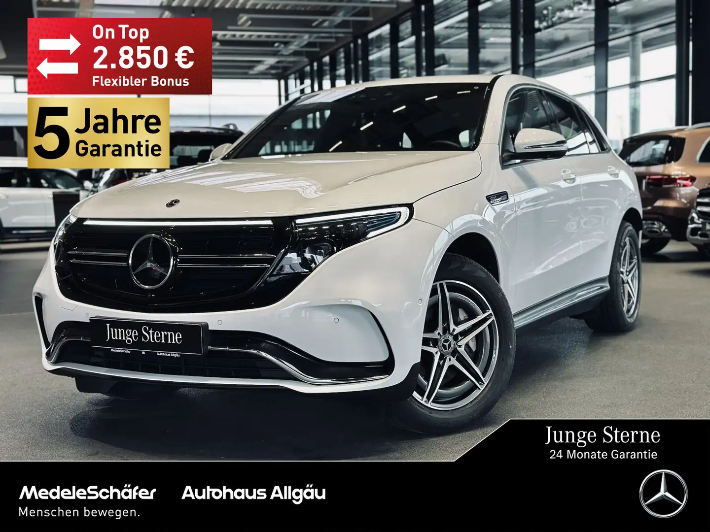 Mercedes-Benz EQC 400 EQC 400 4M AMG Distronic SHD AHK Soundsystem 360° Blanc - 1