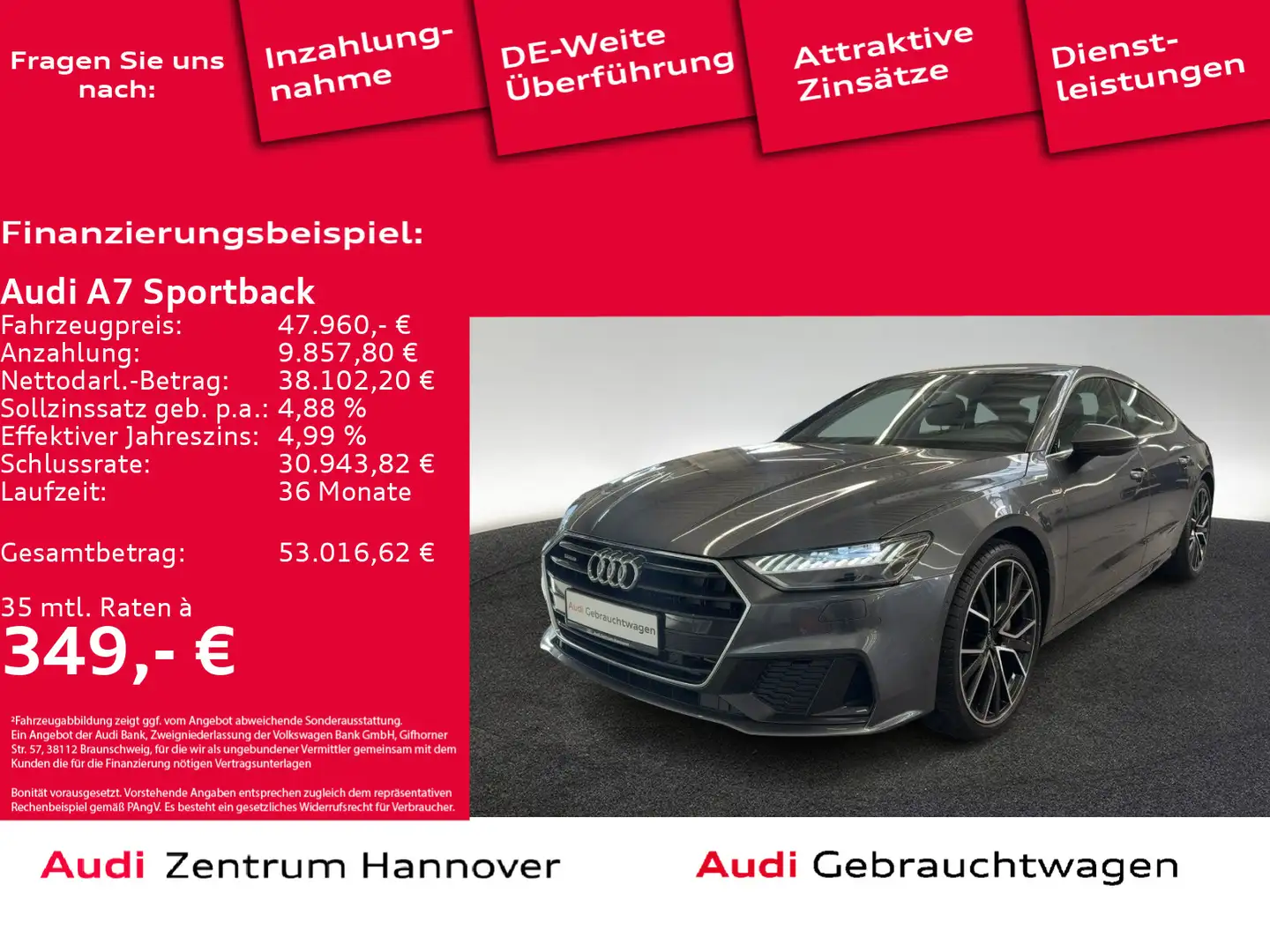 Audi A7 55 TFSI quattro HD Matrix AHK Memor Šedá - 1