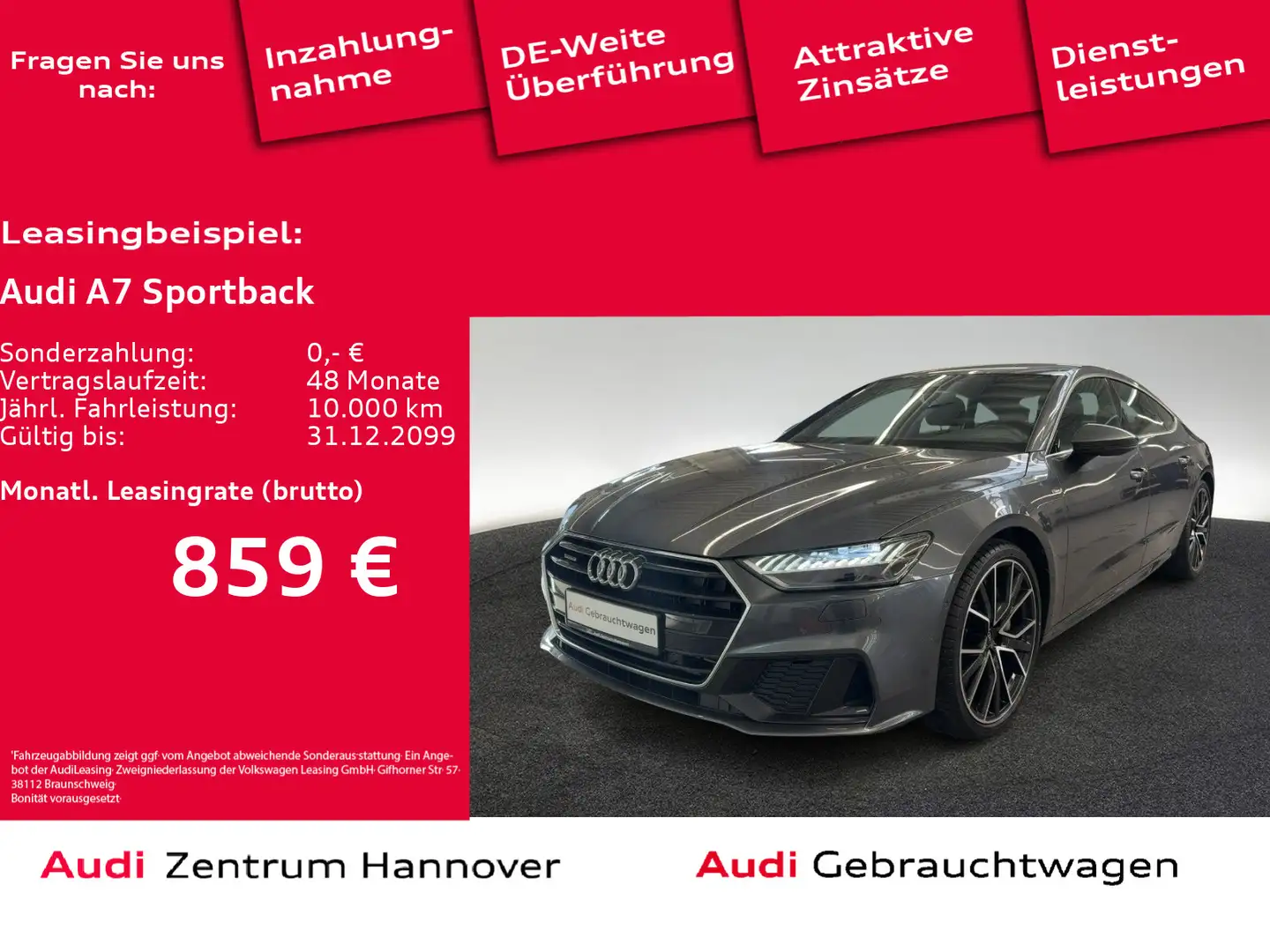 Audi A7 55 TFSI quattro HD Matrix AHK Memor Gris - 1