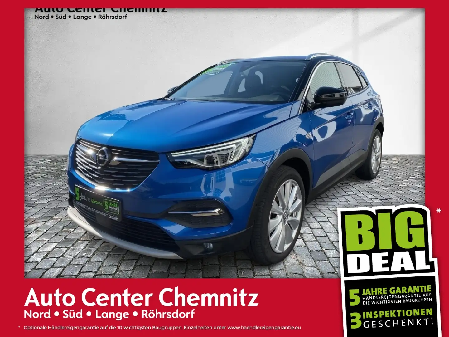 Opel Grandland 1.5 D Ultimate BiLED/Leder/Navi/360° Blauw - 1