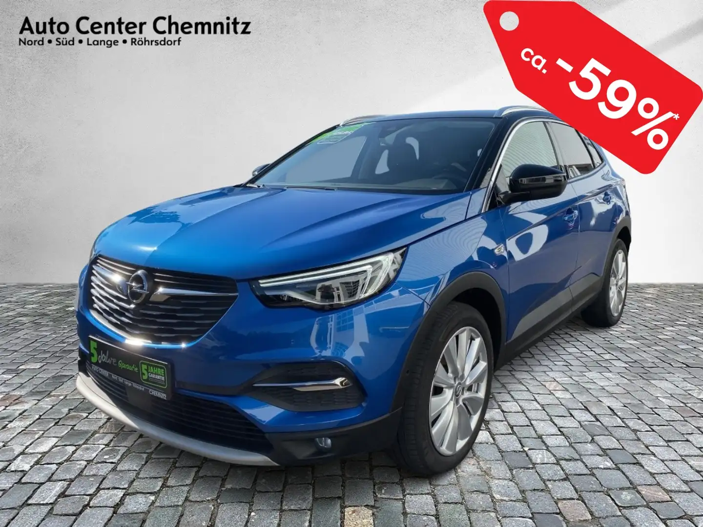 Opel Grandland 1.5 D Ultimate BiLED/Leder/Navi/360° Blauw - 2