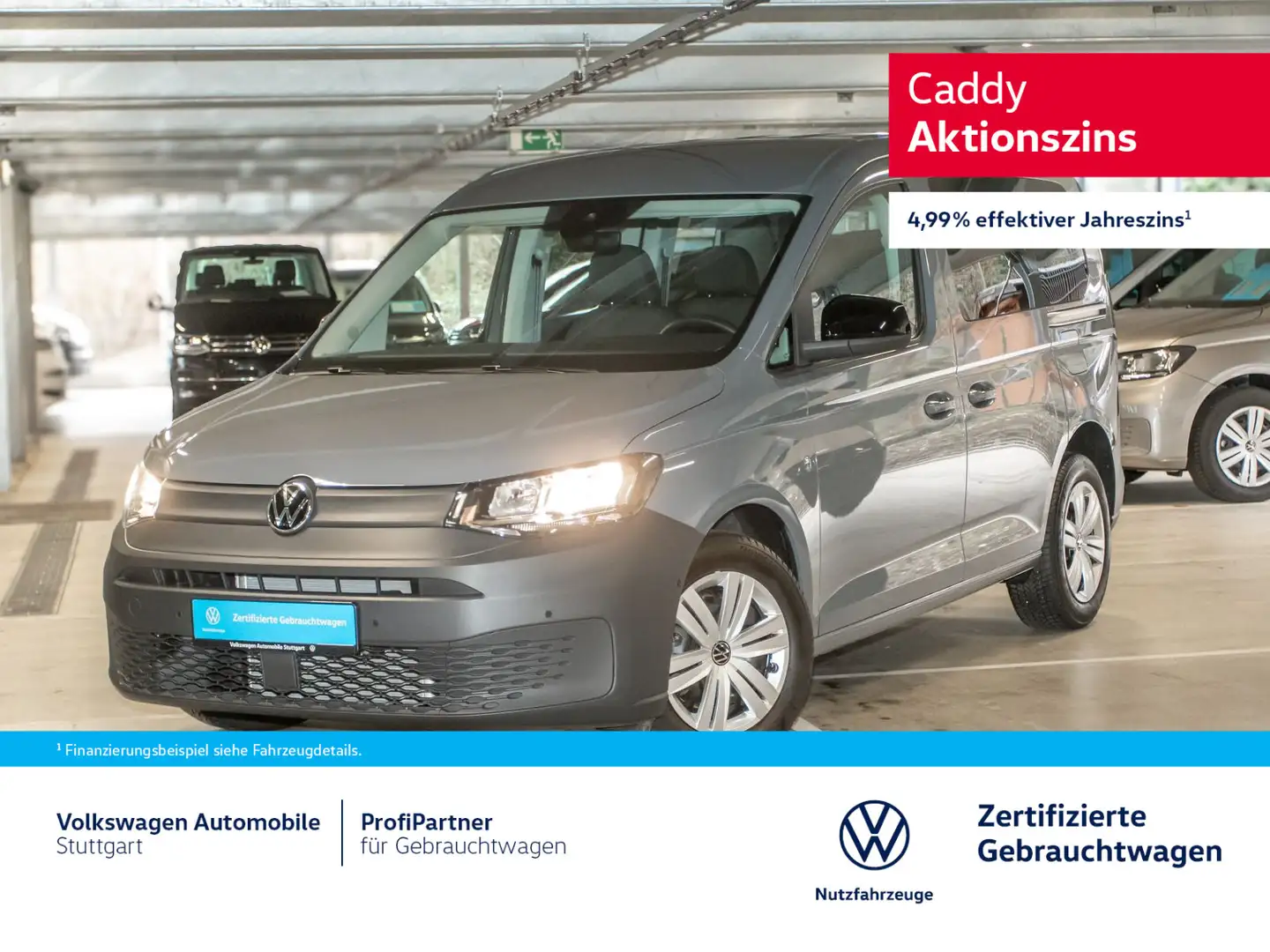 Volkswagen Caddy DSG1.5 TSI  Euro 6d ISC FCM Grijs - 1