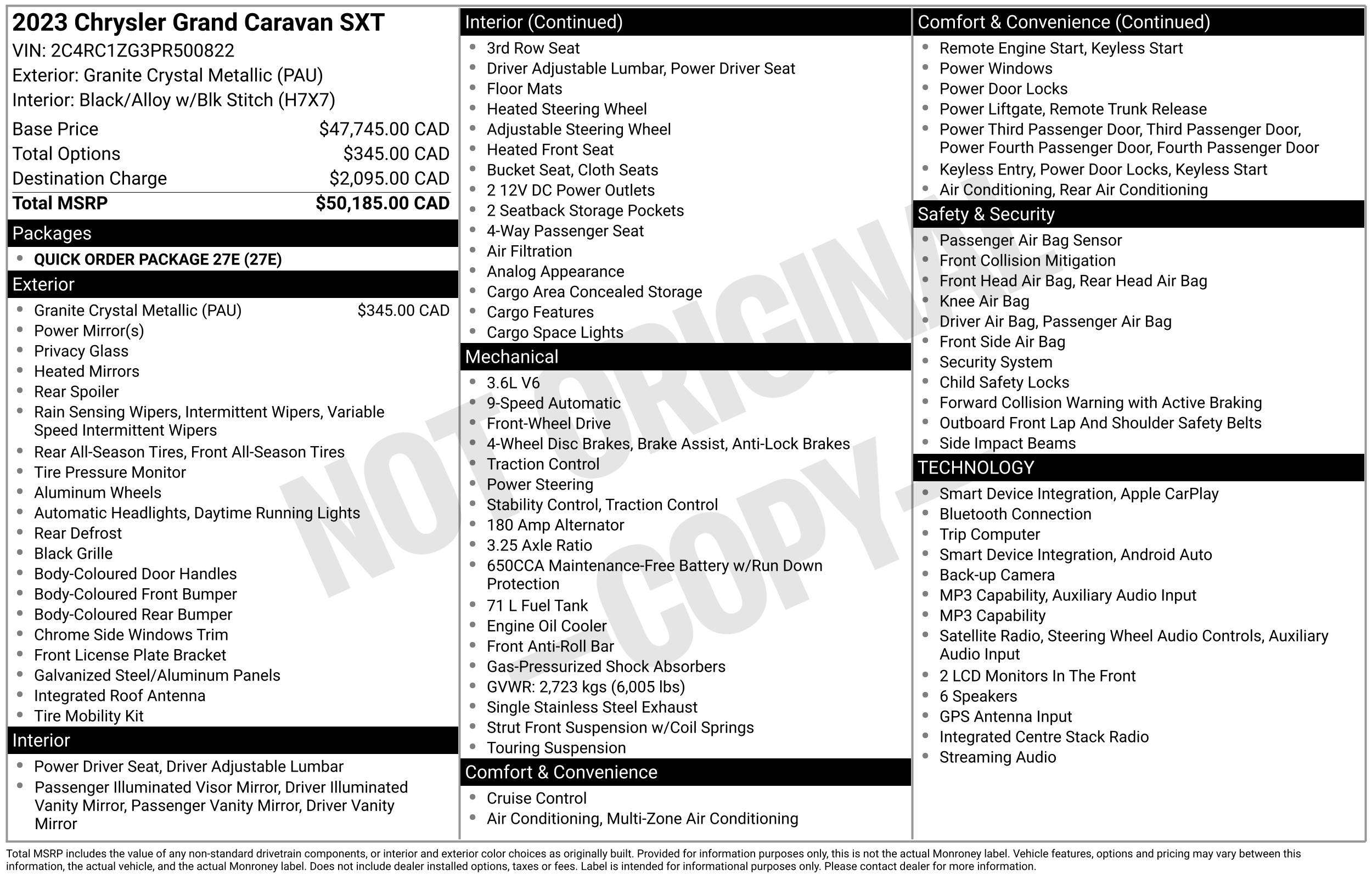 2023 Chrysler Grand Caravan