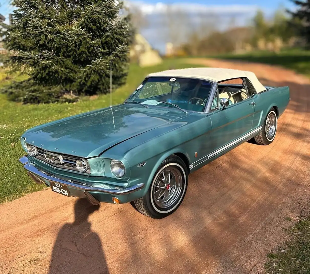 Ford Mustang cabriolet Bleu - 1