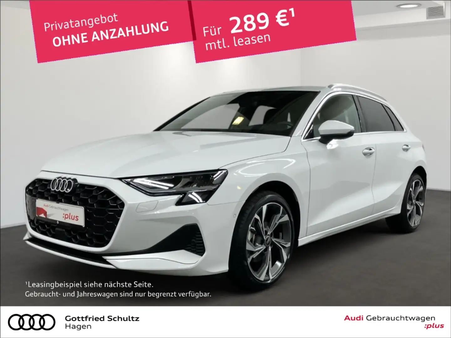 Audi A3 Sportback 30 TFSI S-tronic LED NAV HUD ACC advance Weiß - 1