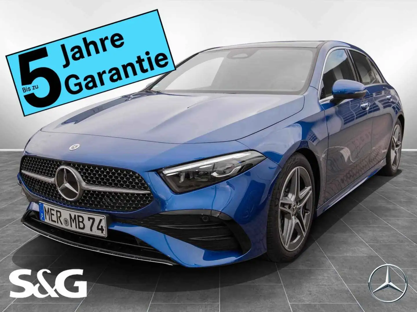 Mercedes-Benz A 200 d Kompaktlim AMG MBUX+RüKam+M-LED+Pano+18" Blau - 1
