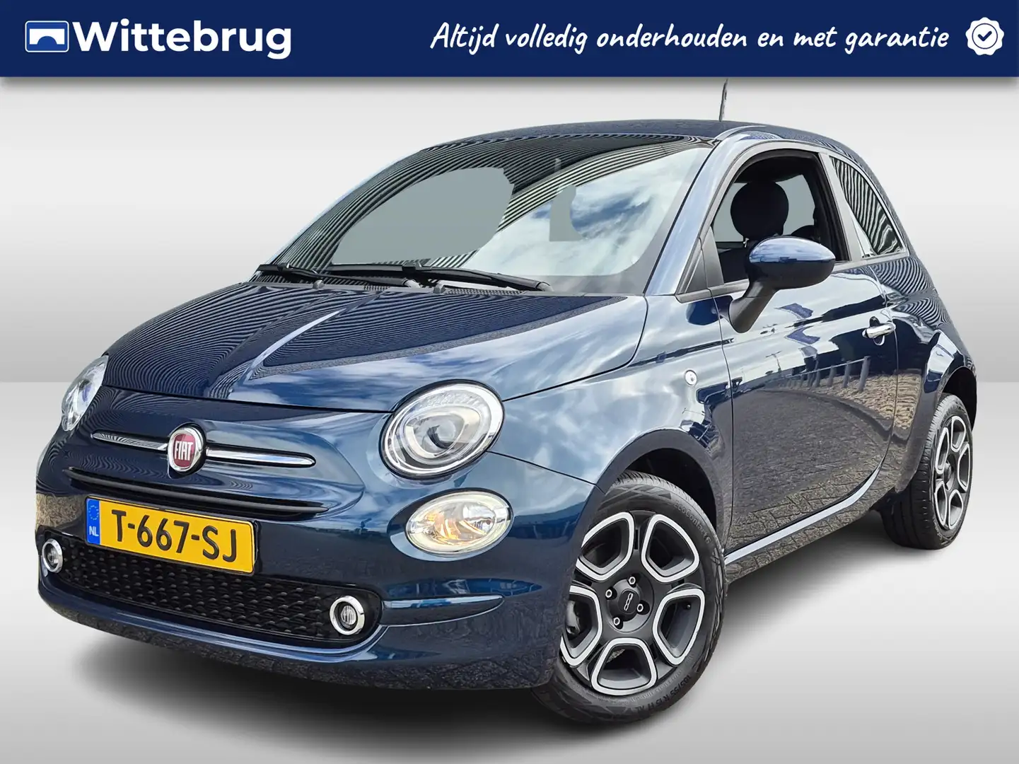 Fiat 500 1.0 Hybrid Club | Airco | Bluetooth | Navigatie vi Blauw - 1