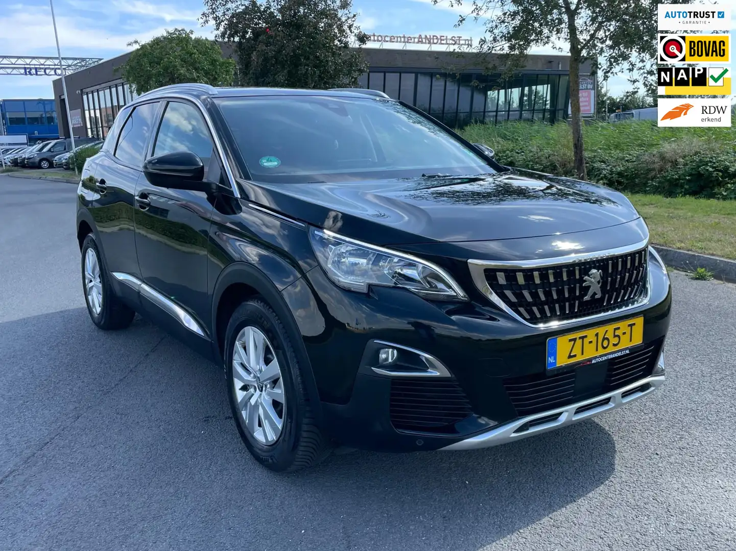 Peugeot 3008 1.2 PureTech Allure, Aut, Trekhaak, Cam, Cruise, P Zwart - 1