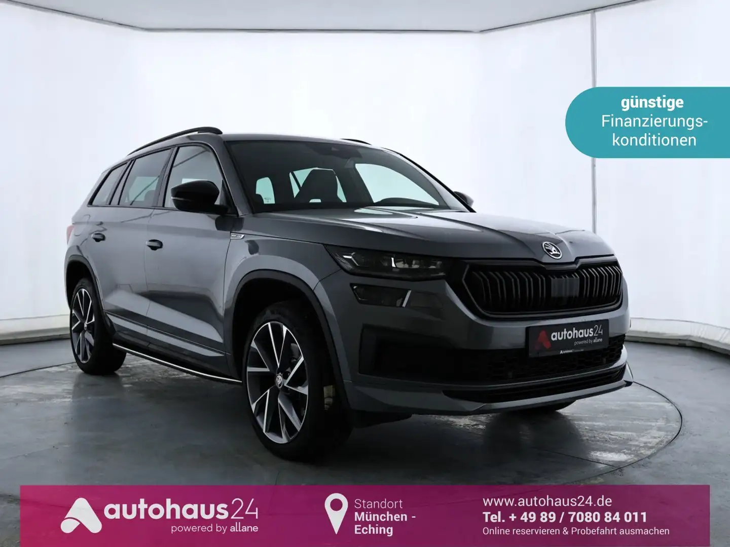 Skoda Kodiaq 2.0 TDI Sportline 4x4|LED|Navi|Leder|AHK Gris - 1