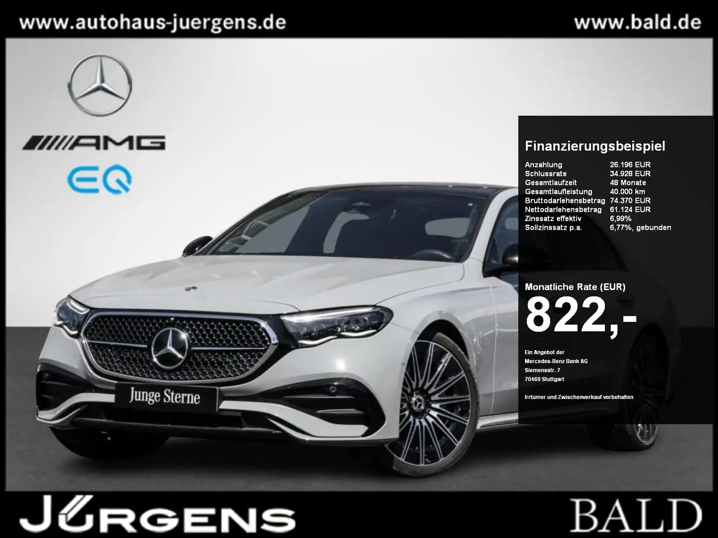 Mercedes-Benz E 450 4M AMG-Sport/Technik/Super/Pano/Night/Dist Grigio - 1