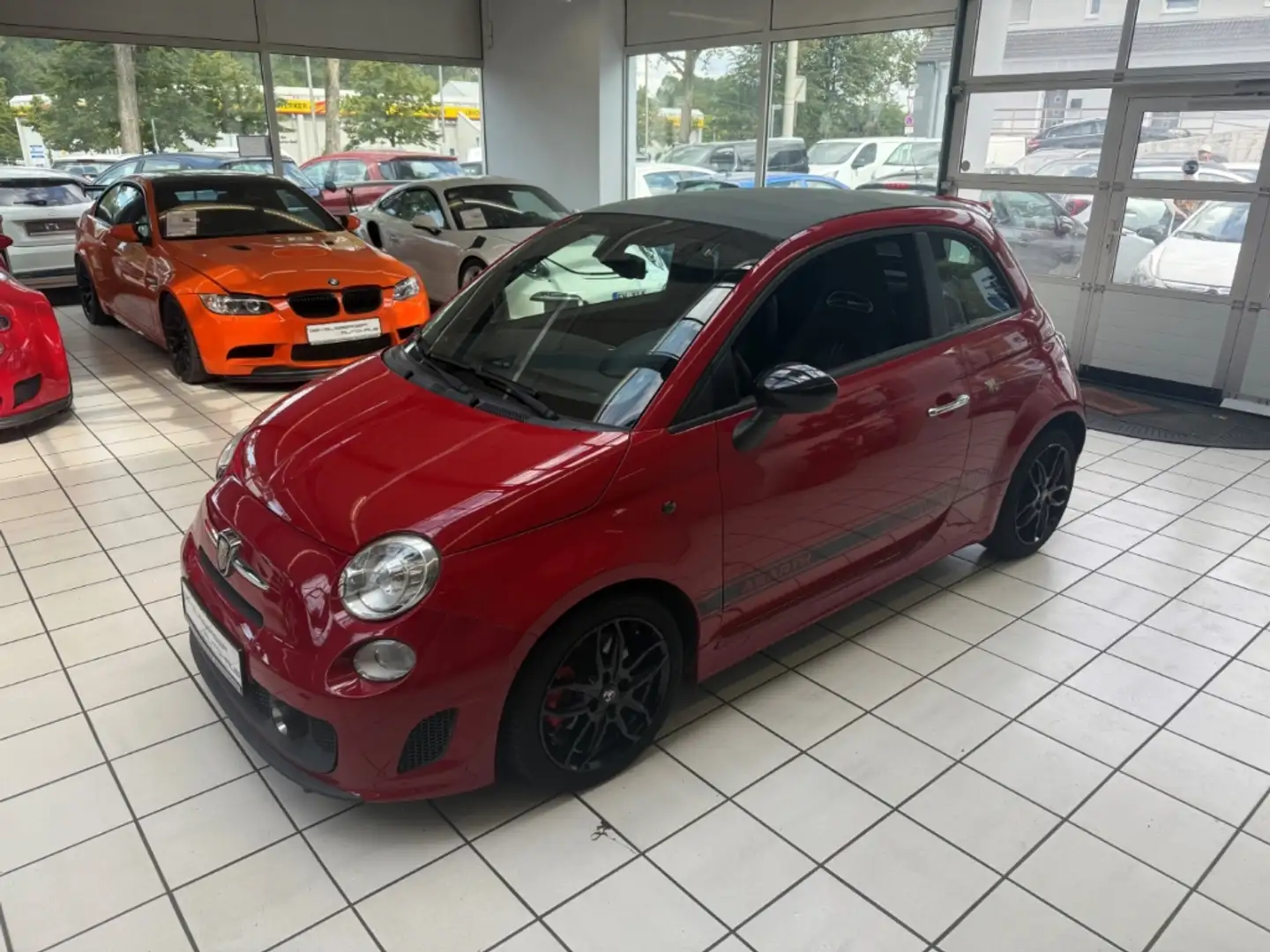 Abarth 500 Cabrio 1.4 T-Jet 16V Faltdach Leder Bi-Xenon Klima Rot - 2