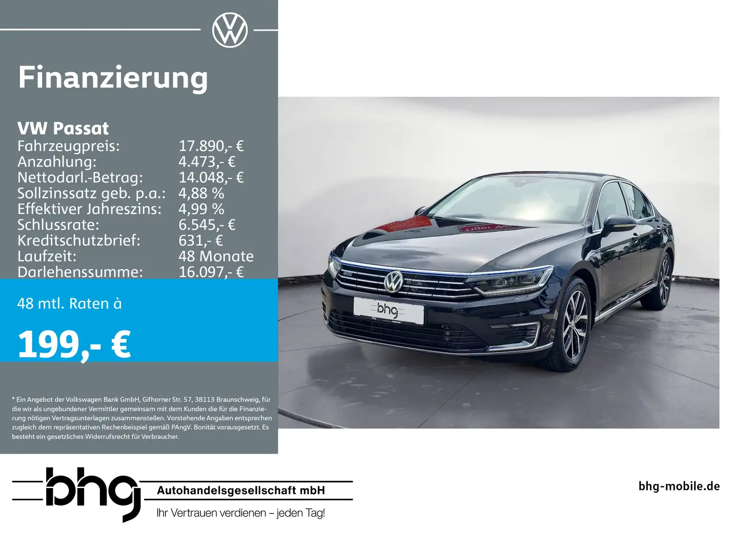 Volkswagen Passat 1.4 TSI Plug-In-Hybrid DSG GTE Noir - 1
