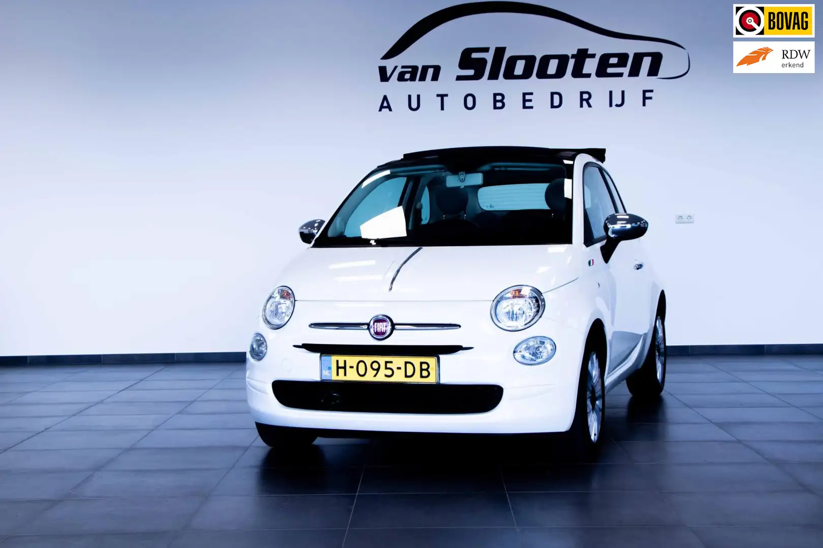 Fiat 500C 0.9 TwinAir Turbo Young| Electrisch Softop | Cruis Wit - 1