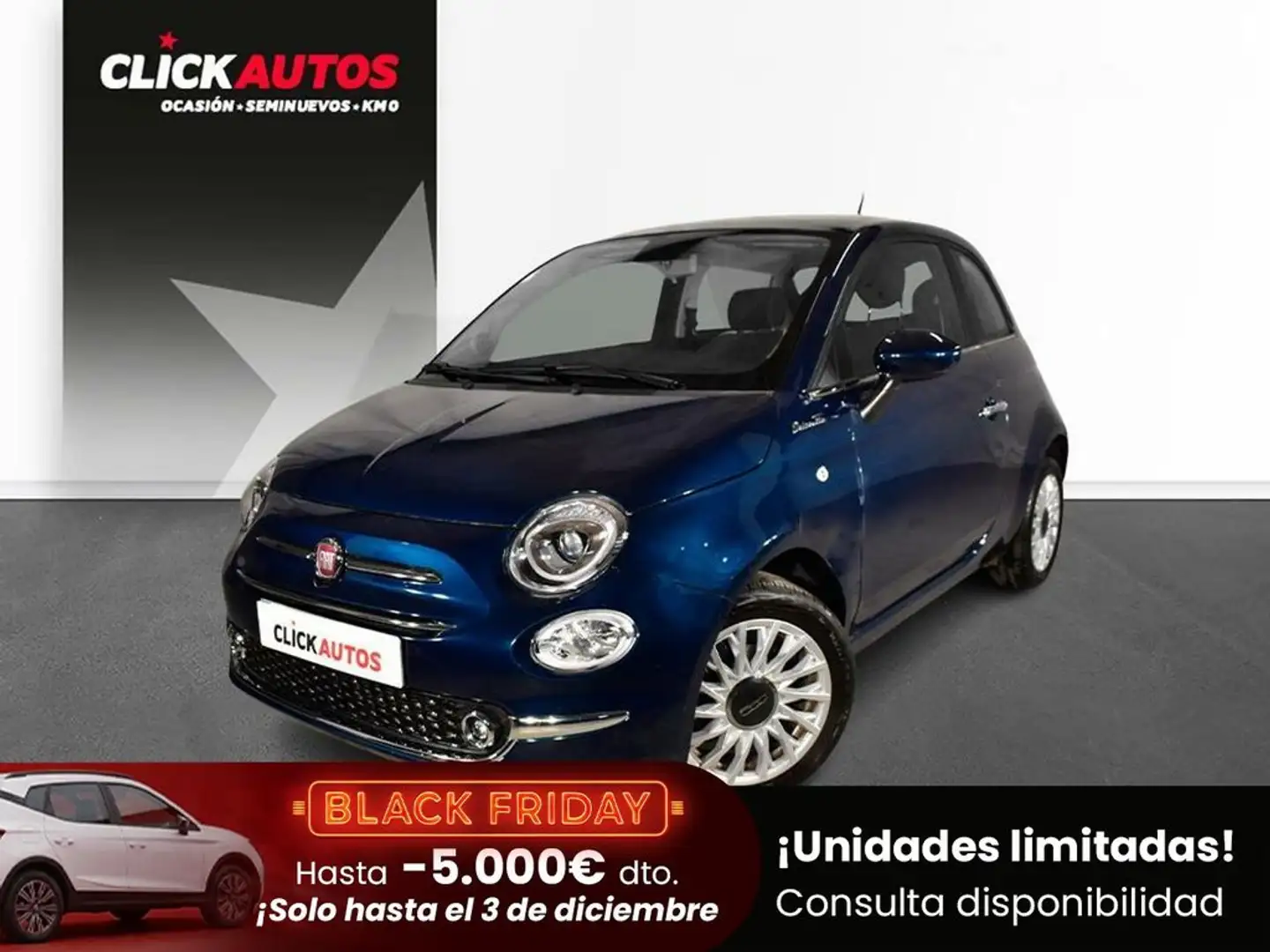 Fiat 500 1.0 Hybrid 70CV Dolcevita Blau - 1