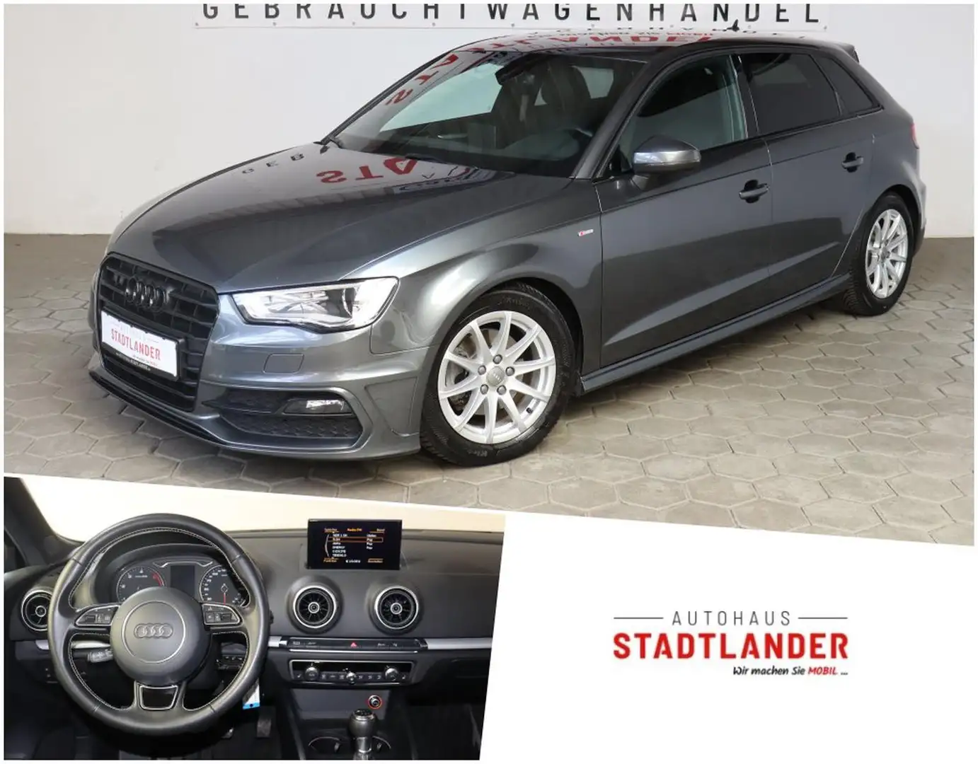 Audi A3 Sportback S-line Style 2.0 TDI XEN*GRA*PDC Grau - 1
