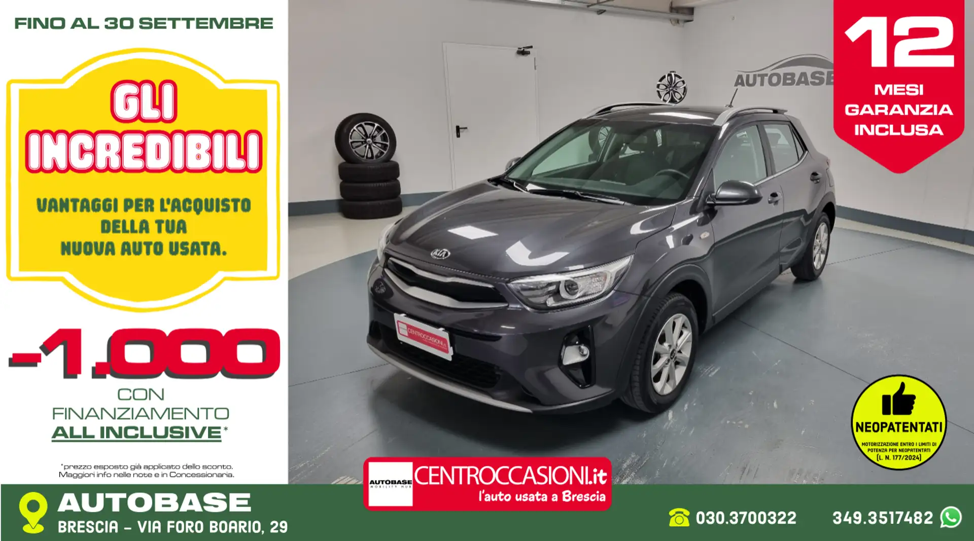 Kia Stonic 1.4 mpi eco Style Gpl 97cv my18 Grijs - 1