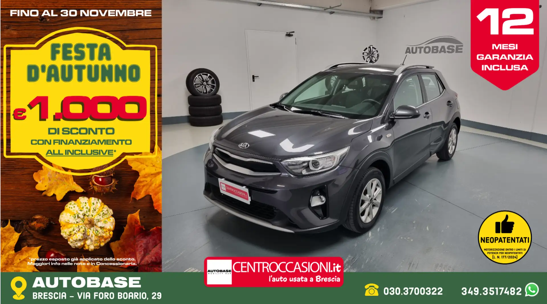 Kia Stonic 1.4 mpi eco Style Gpl 97cv my18 Grijs - 1