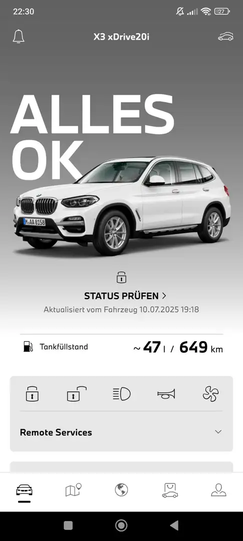 BMW X3 xDrive 20 i xLine / Deutsche Ausführung. Weiß - 2