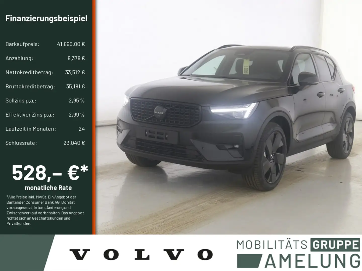 Volvo XC40 B3 Ultra Black Edition AHK ACC 360° PANO Zwart - 1