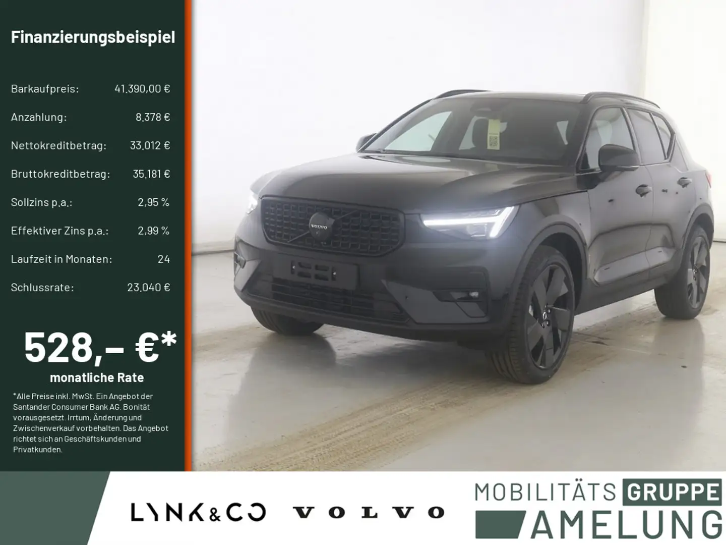 Volvo XC40 B3 Ultra Black Edition AHK ACC 360° PANO Nero - 1