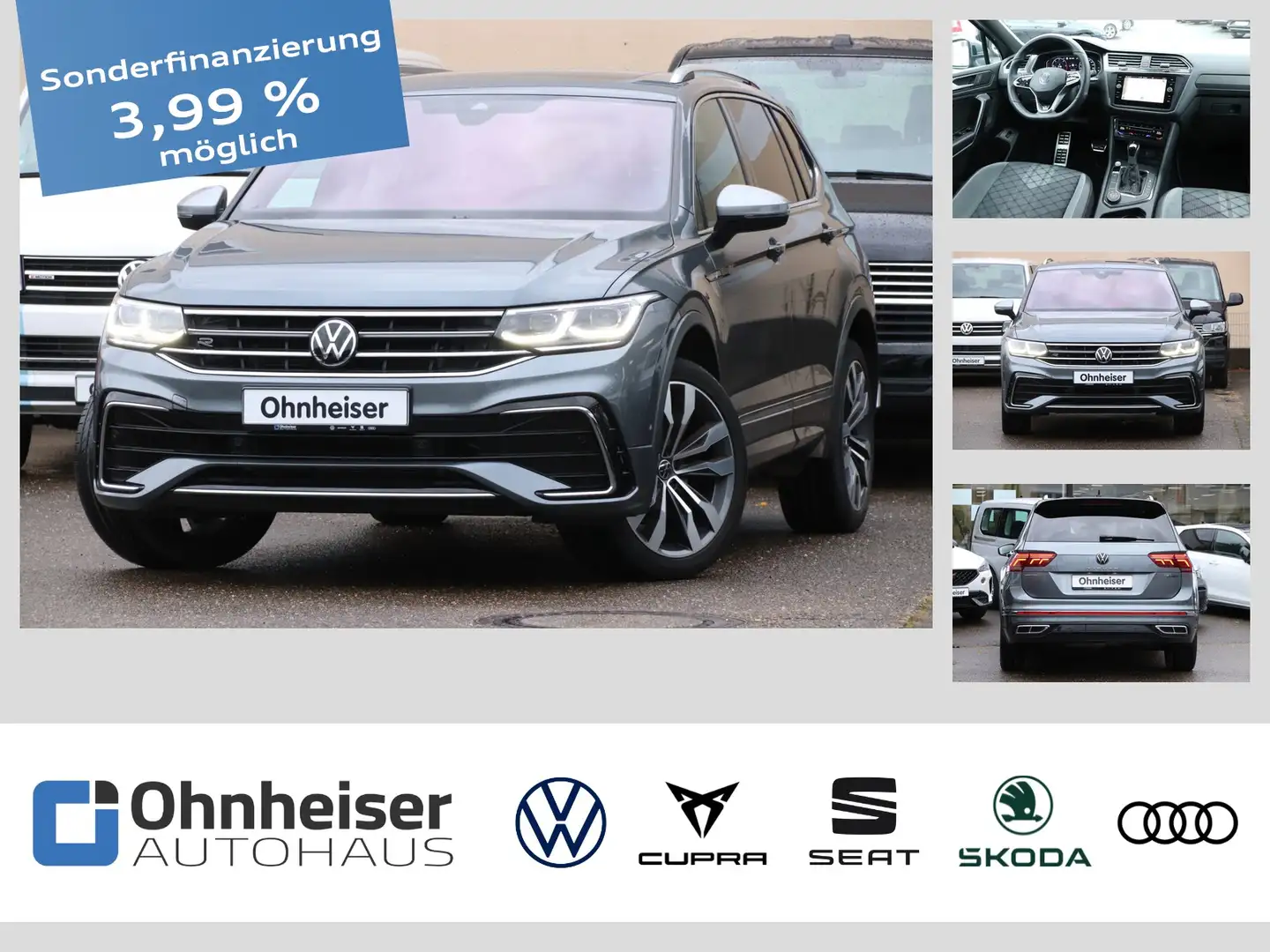 Volkswagen Tiguan Allspace 2.0 TDI DSG R-Line 4Motion PANO*DC Grau - 1