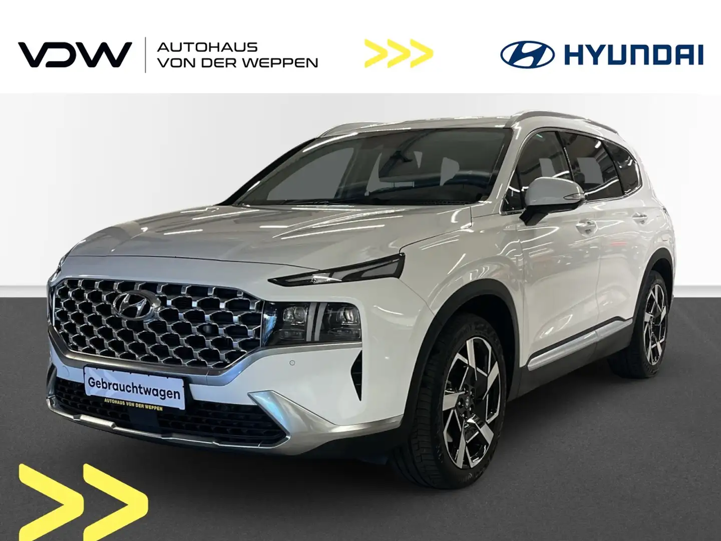 Hyundai SANTA FE Prime 4WD Klima Navi Leder Rückfahrkamera Weiß - 1