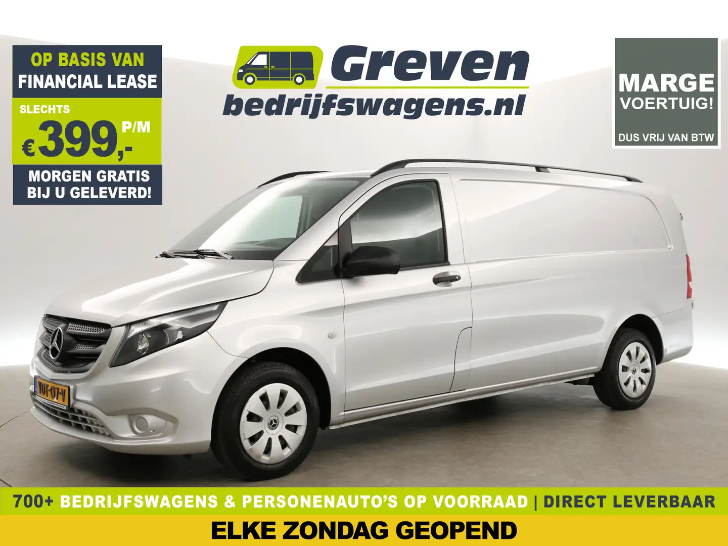 Mercedes-Benz Vito 114 CDI Extra Lang | MARGE! | Automaat Airco Cruis Zilver - 1