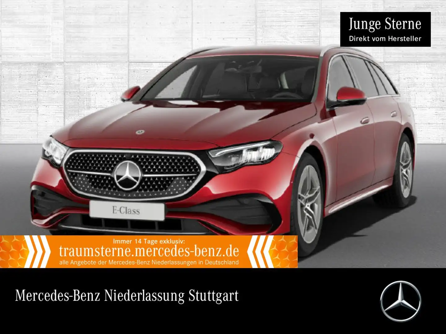 Mercedes-Benz E 300 e T AMG Fahrass Burmester Distr. LED AHK PTS Rot - 1