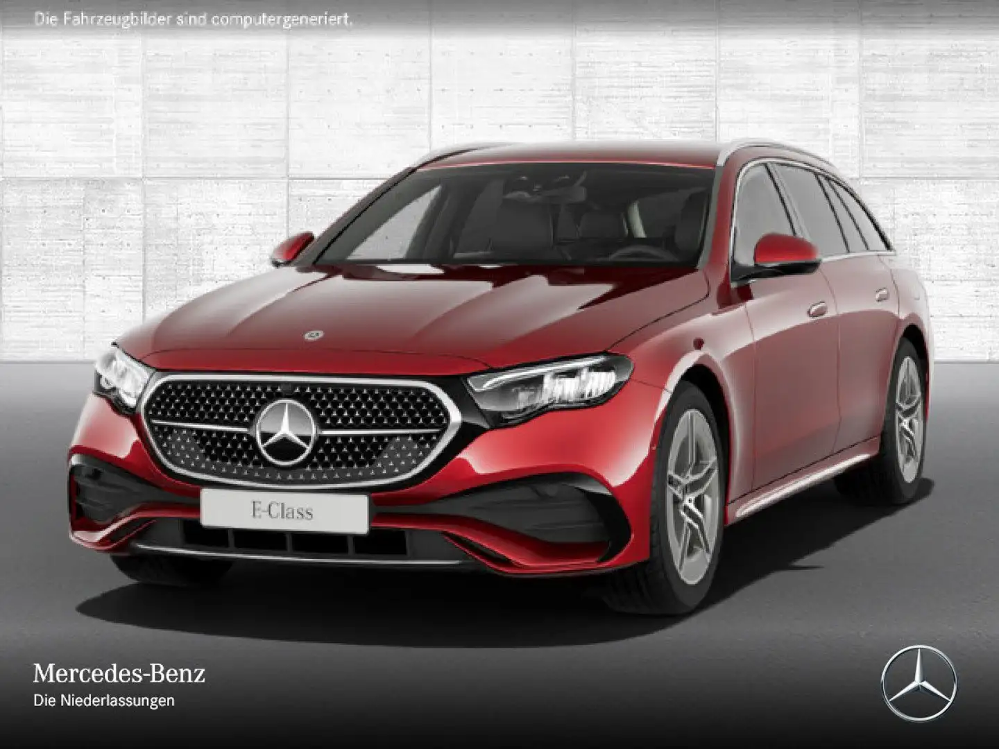 Mercedes-Benz E 300 e T AMG Fahrass Burmester Distr. LED AHK PTS Rot - 2