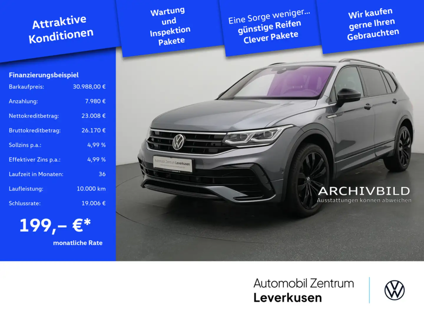 Volkswagen Tiguan Allspace R-Line 4Motion STANDHZ PANO A Gris - 1