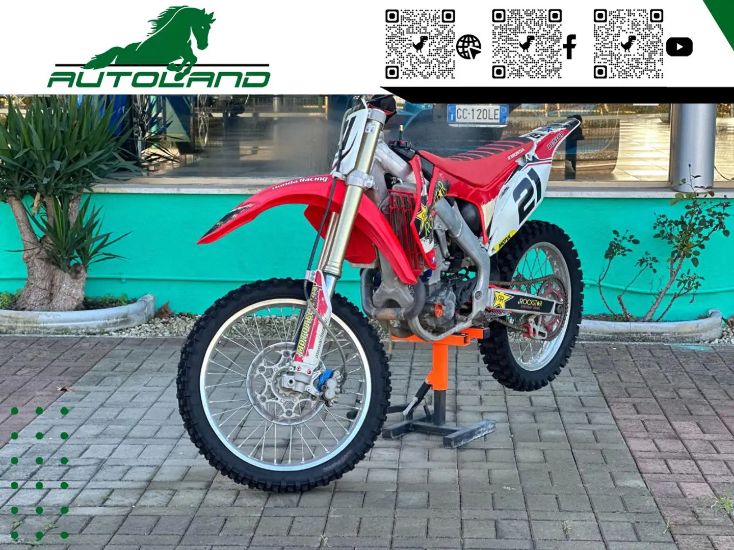 Honda CRF 450 Scarico Akrapovic, Gommata, Catena Nuova, Set ades Rosso - 2