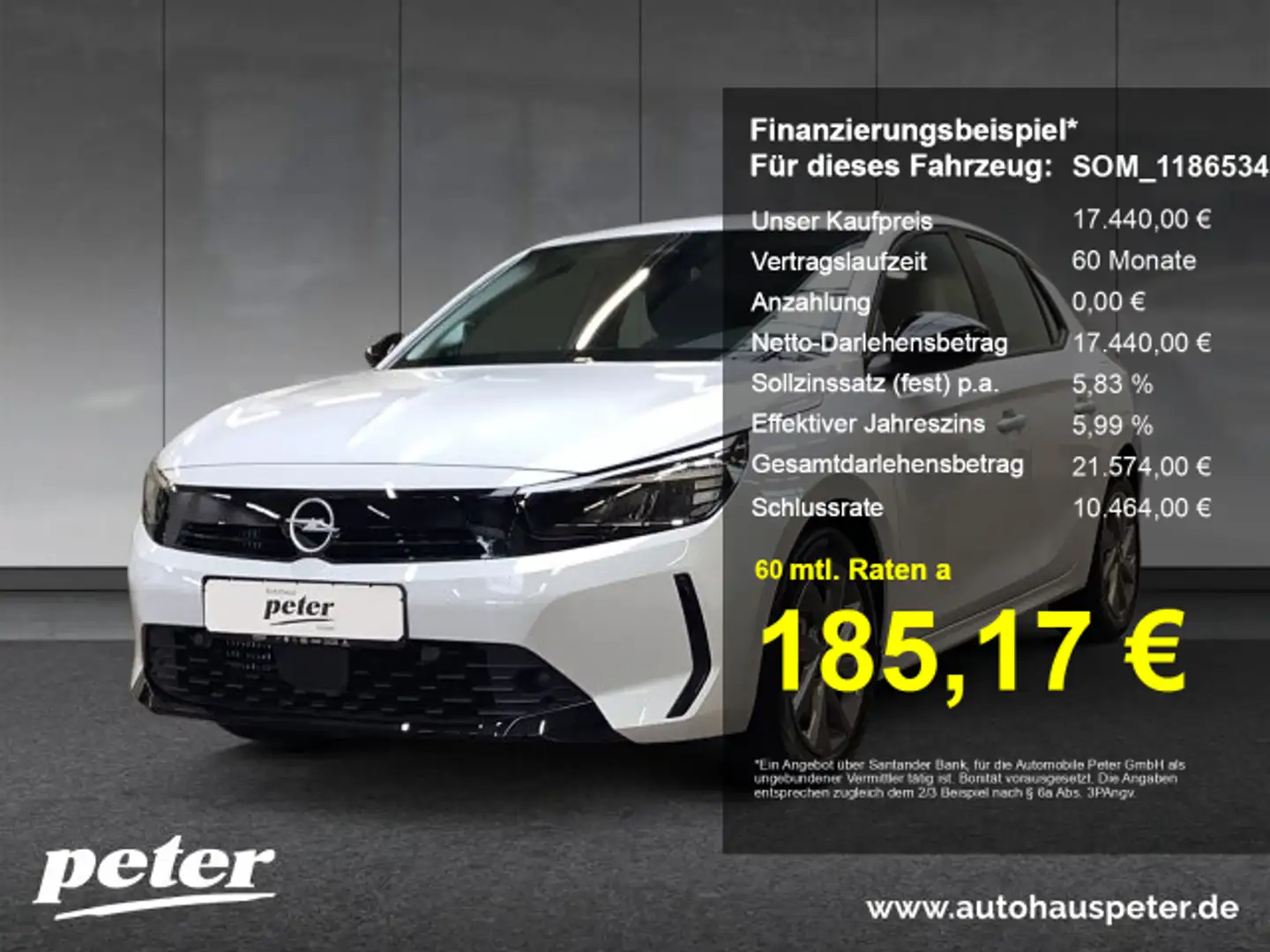 Opel Corsa Corsa F Edition 100 +SHZ+Klima+EPH+Alu+LHZ+ Weiß - 1