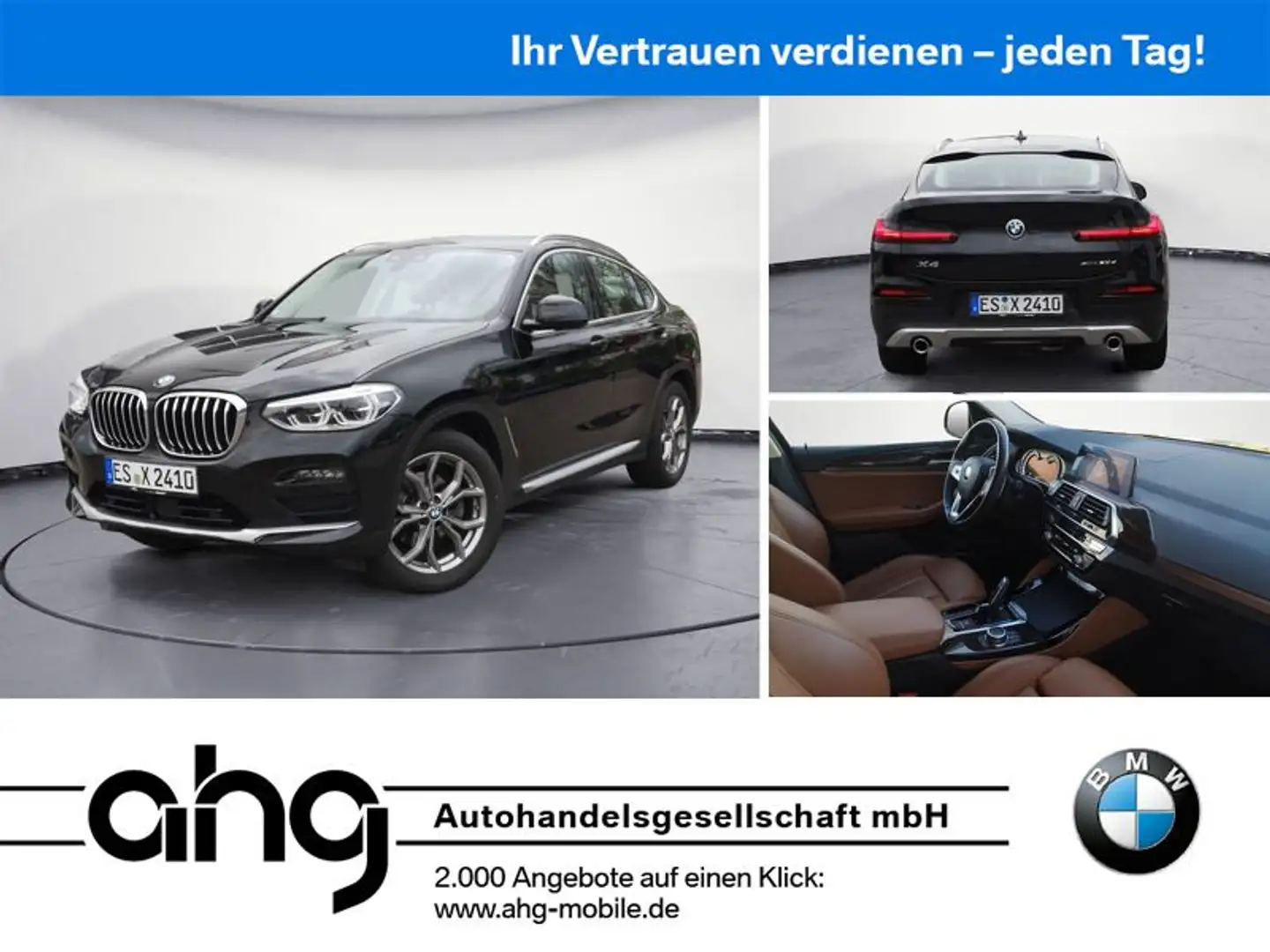 BMW X4 xDrive20d AT xLine LED Panorama AHK Kamera Zwart - 1