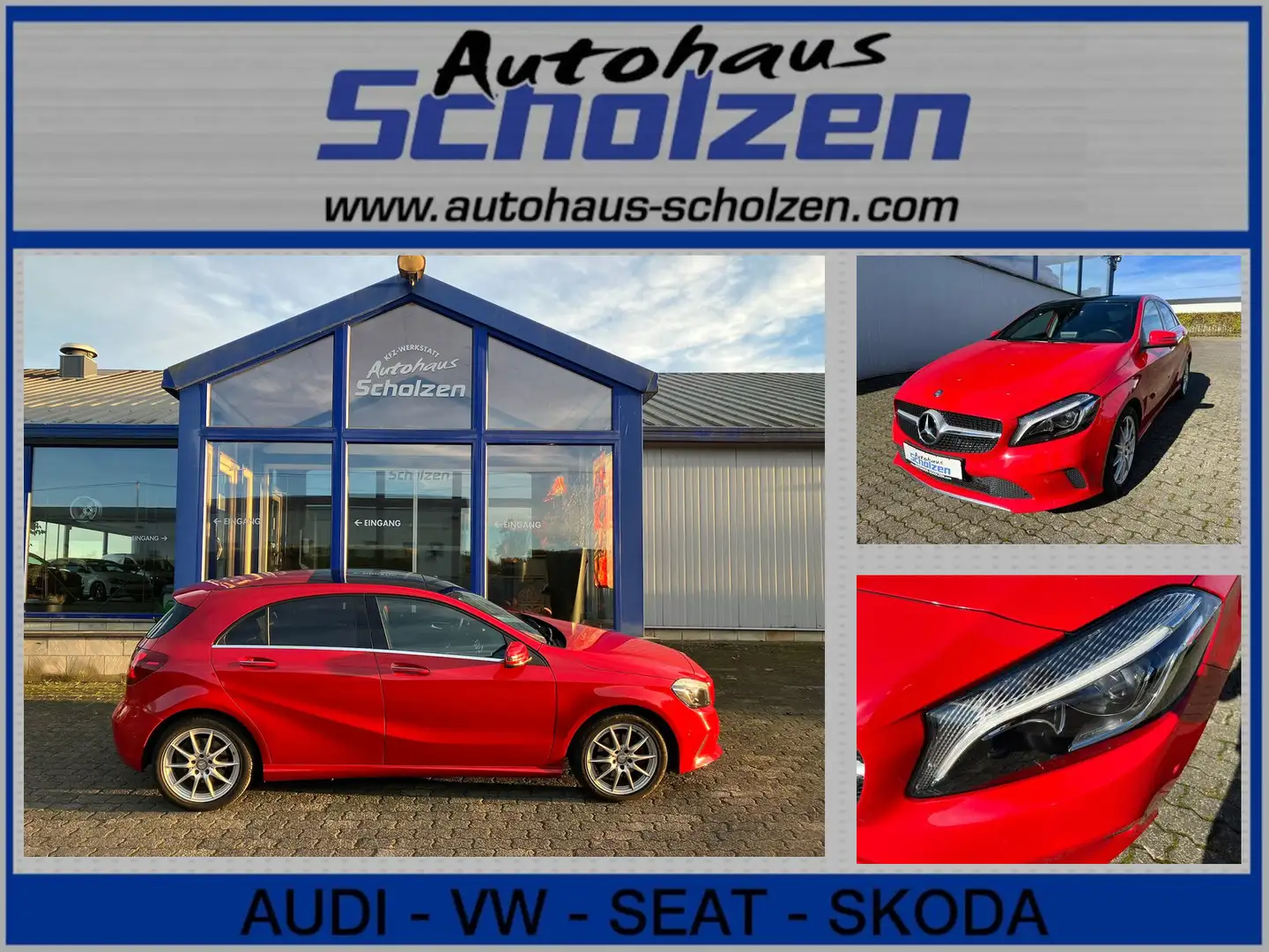 Mercedes-Benz A 220 4Matic Panorama Navi Rojo - 1