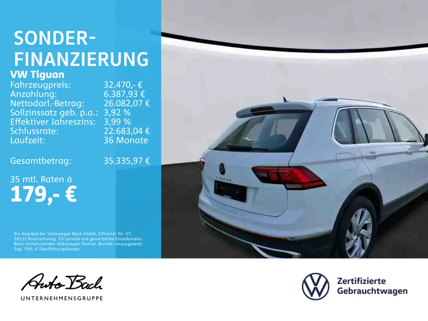 Volkswagen Tiguan 1.5 TSI DSG Elegance, Navi, LED-Matrix, A Weiß - 2