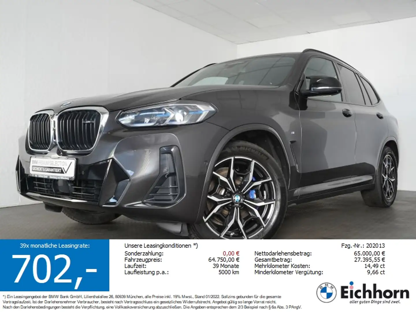 BMW X3 M 40d M Sport *STANDHEIZUNG.AHK.LASER.HUD* Grau - 1