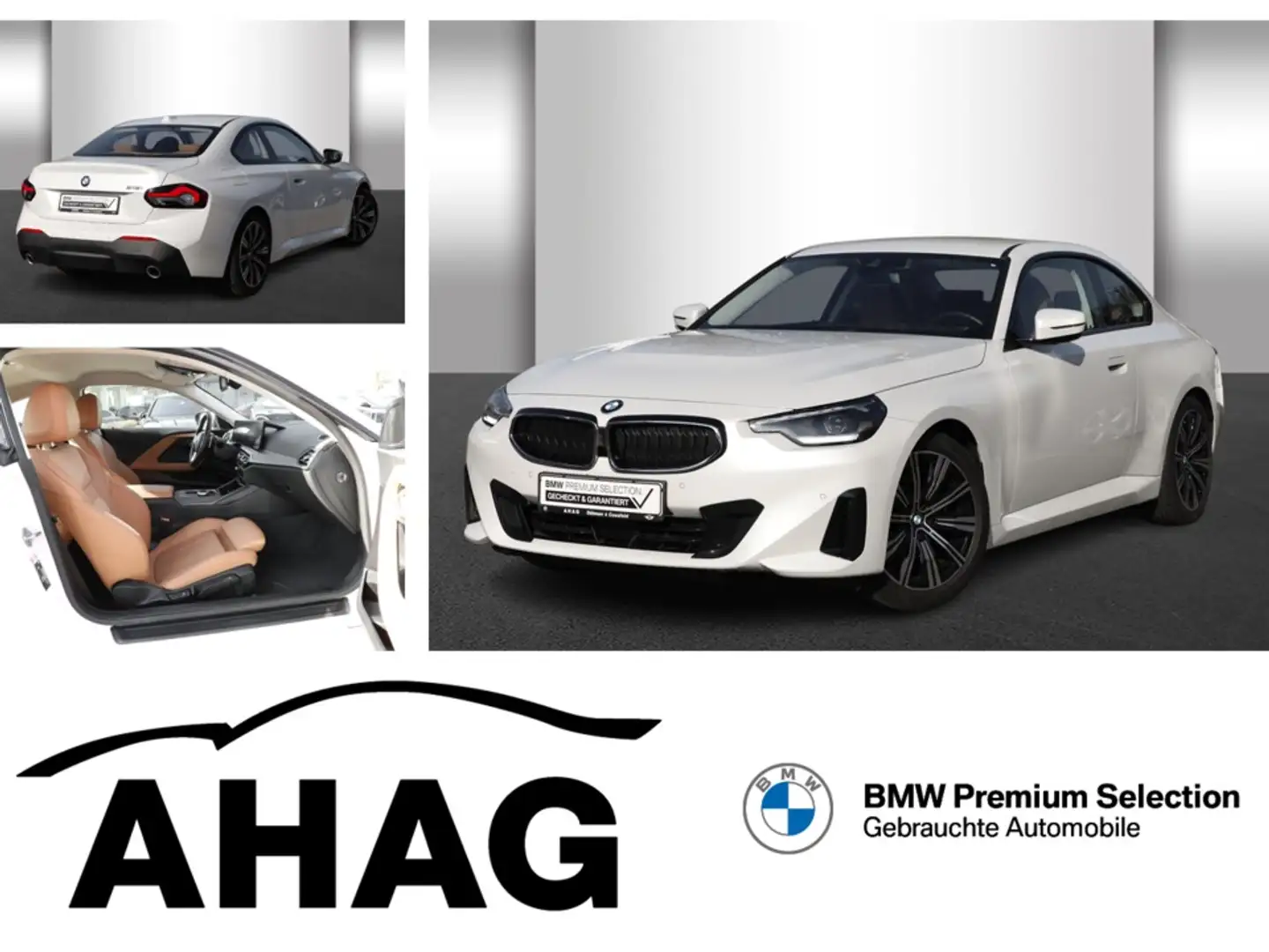 BMW 218 i Steptronic Coupe Klimaaut. PDC Weiß - 1