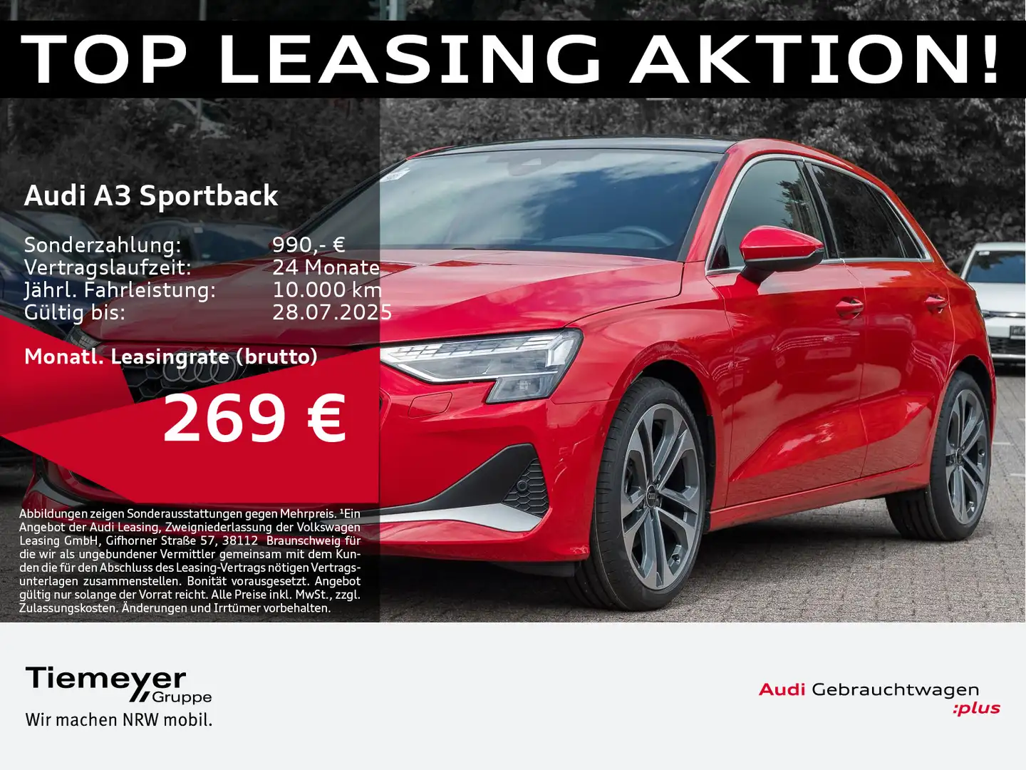 Audi A3 30 TFSI S LINE PANO LM18 SONOS HuD Rot - 1