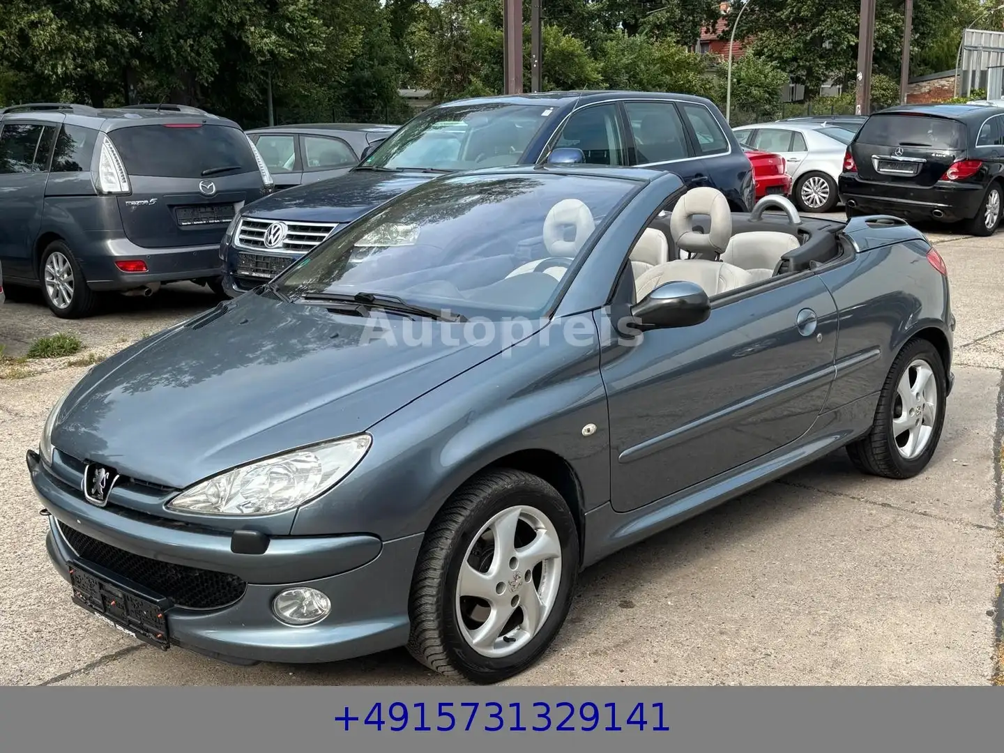 Peugeot 206 CC Platinum Cabrio Klima Leder SHZ Grau - 1