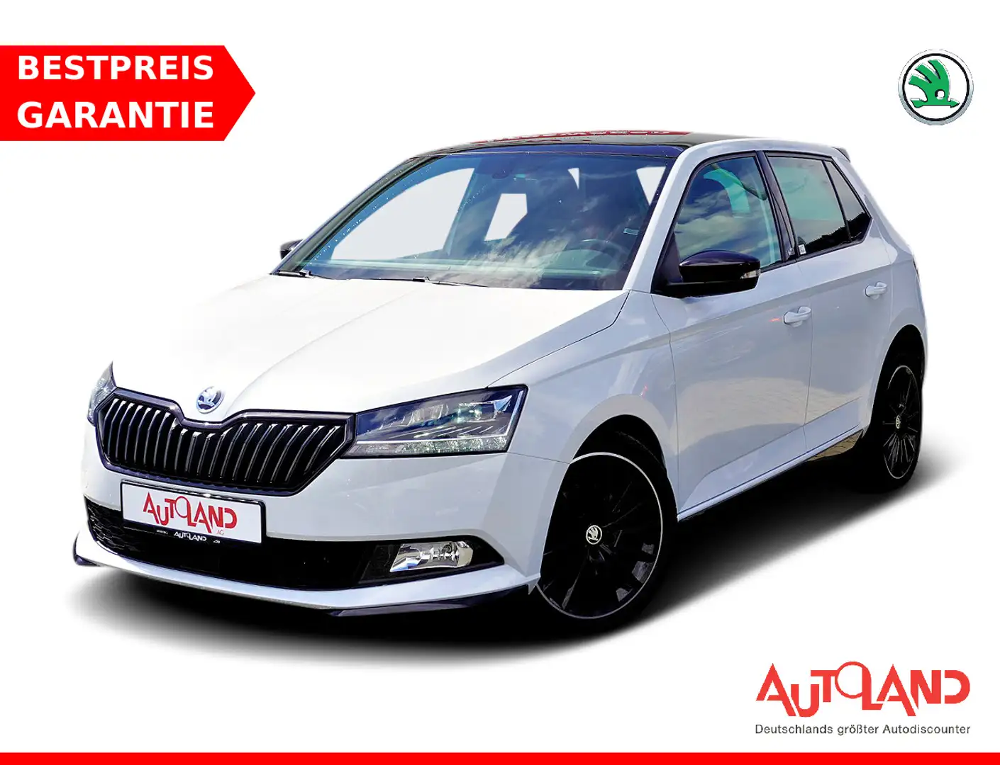 Skoda Fabia 1.0 TSI DSG Monte Carlo LED Navi Panorama Weiß - 1