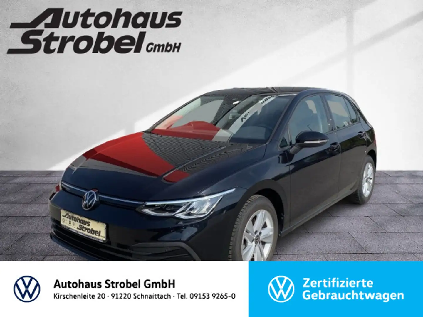 Volkswagen Golf VIII 1.0 TSI Basis AHK LED Climatronic Park Schwarz - 1