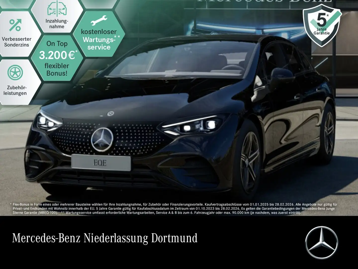 Mercedes-Benz EQE 350 AMG Burmester 3D Fahrass 360° Pano Distr. Schwarz - 1