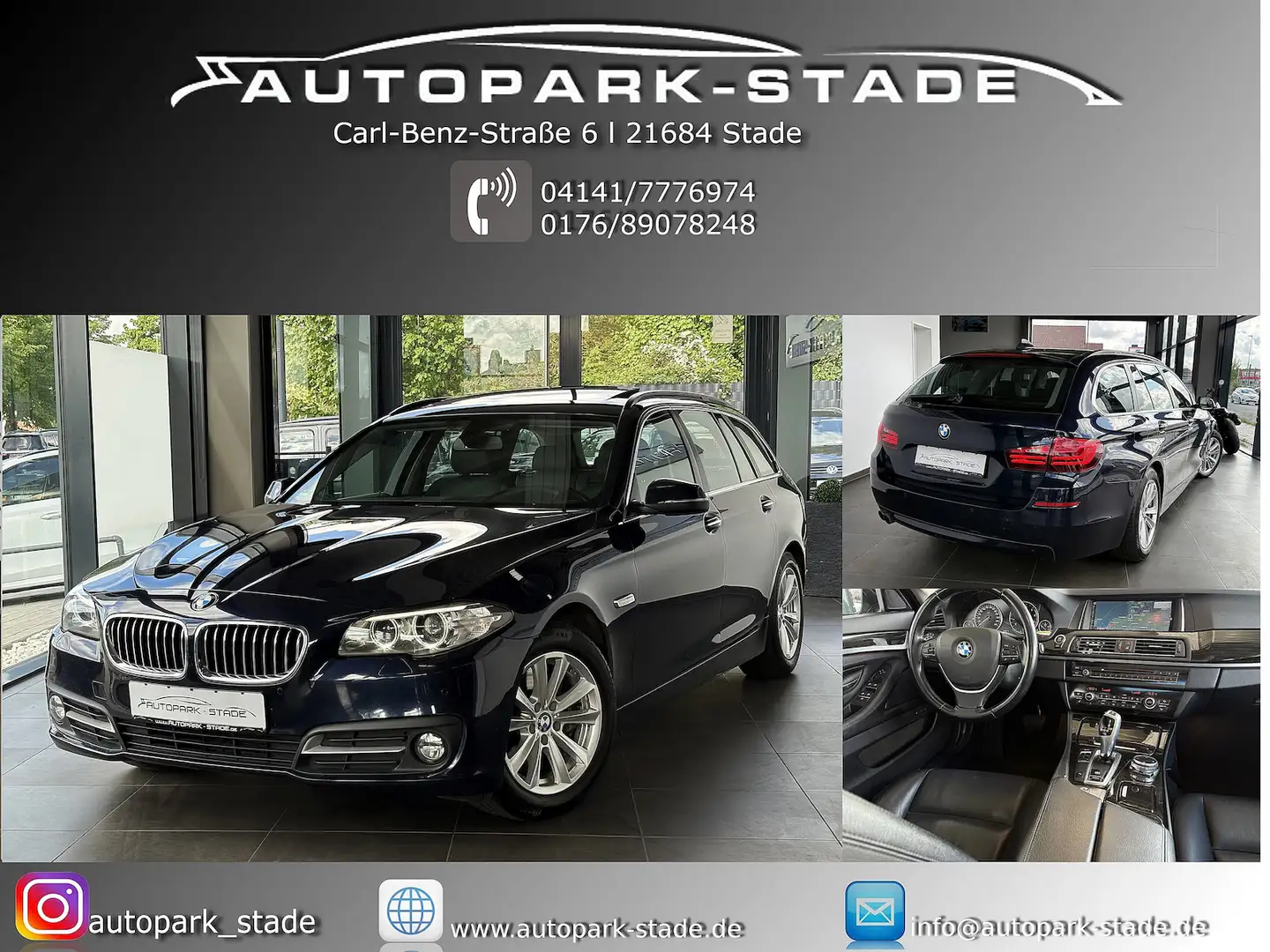 BMW 528 528i Touring Pano Memory Luft AHK BI-Xenon Ass. Albastru - 1