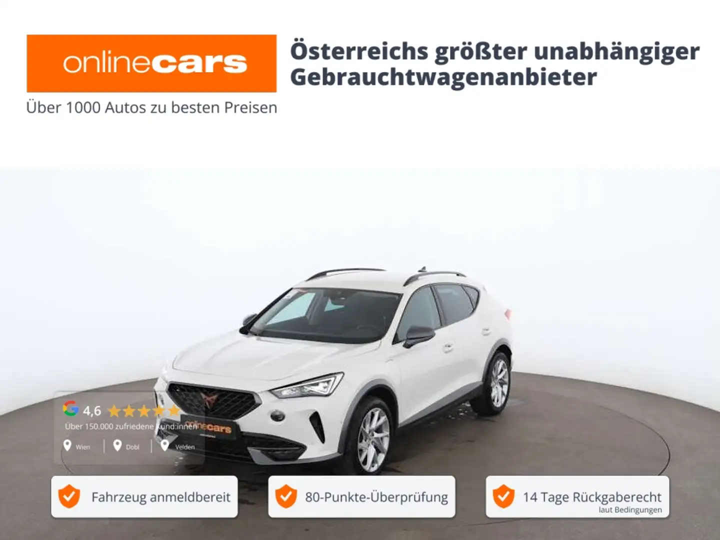 CUPRA Formentor 1.4 eHybrid PHEV 150/204 Aut LED RADAR Weiß - 1