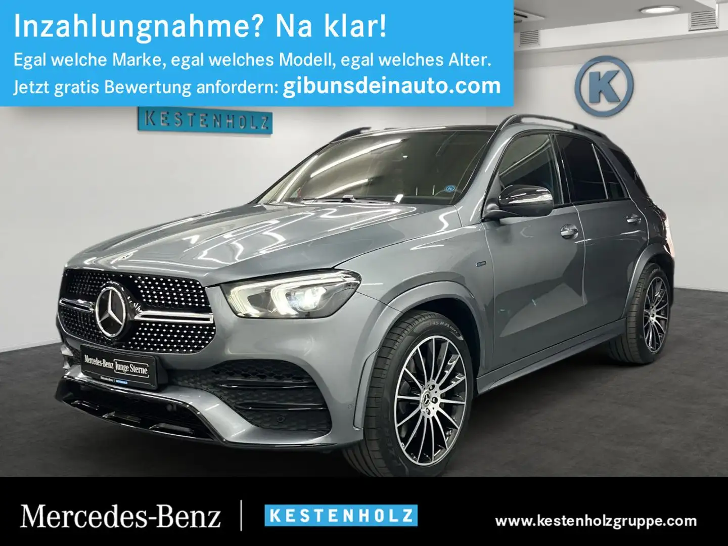 Mercedes-Benz GLE 350 de 4Matic AMG+NIGHT+AHK+MEMORY+PANO+360 Gris - 1