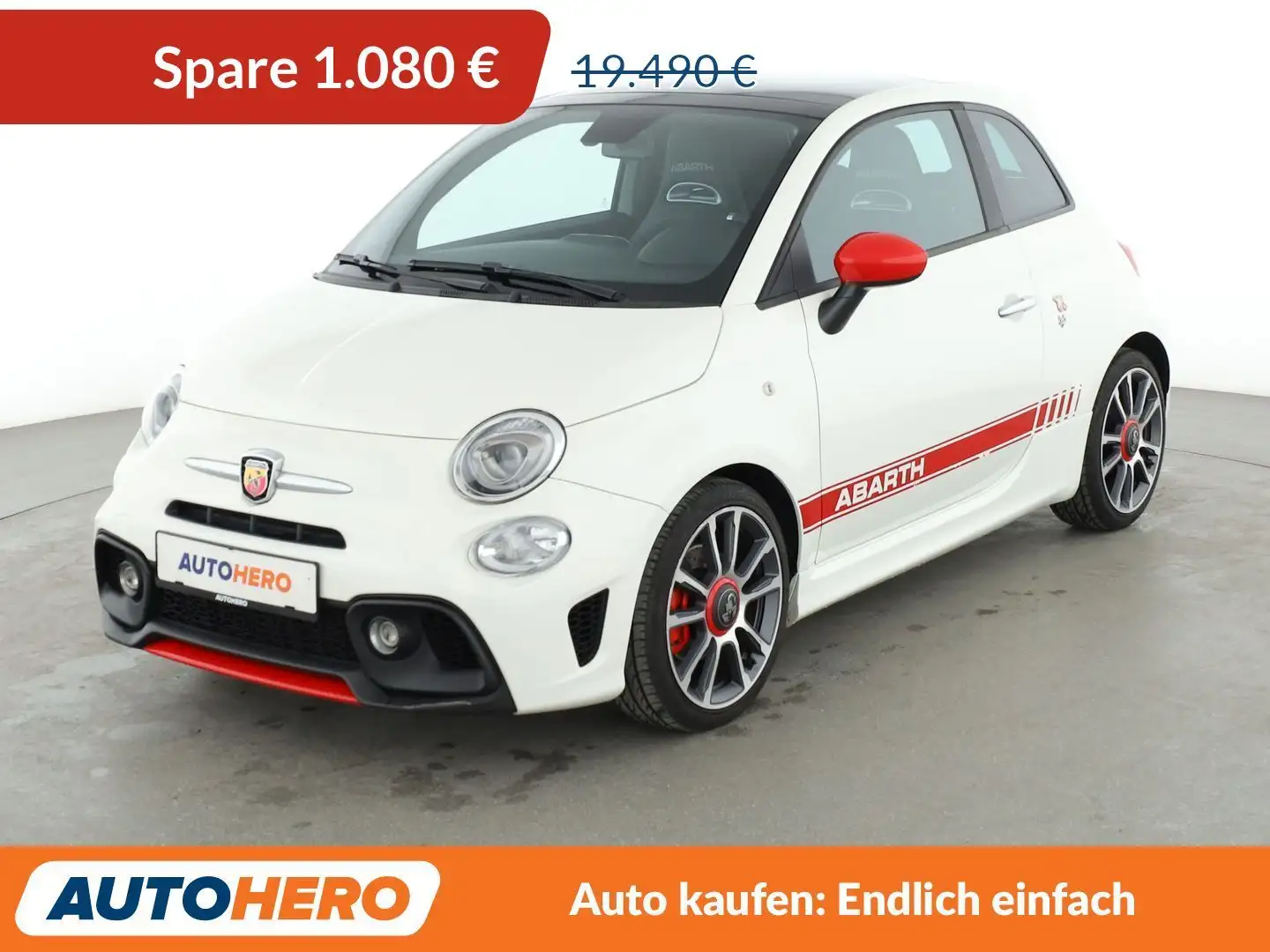 Abarth 595 1.4 Turbo Turismo*NAVI*PDC*PANO*KLIMA*GARANTIE* Weiß - 1