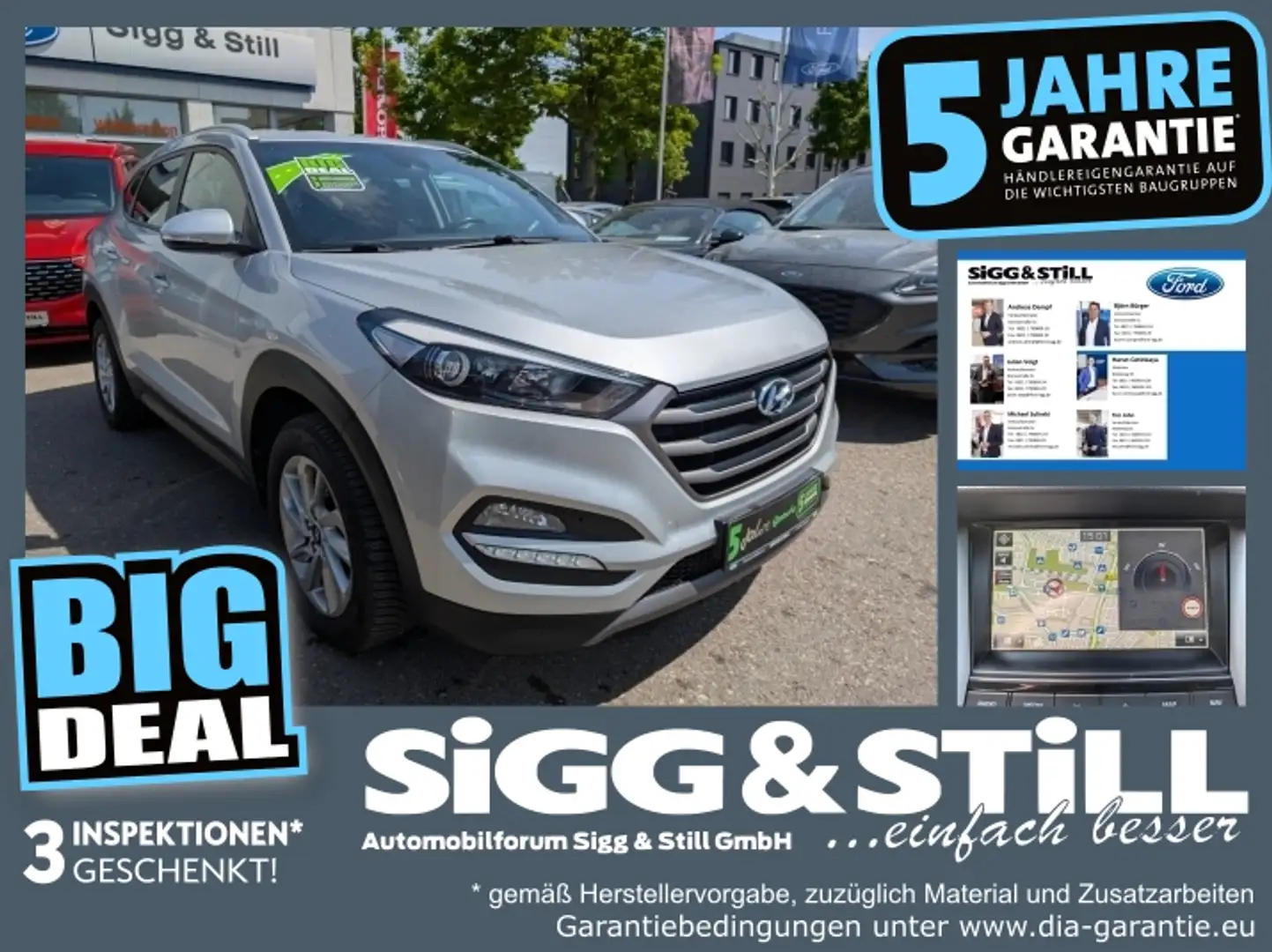Hyundai TUCSON 1.6 Intro Edition 4x4 NAV*KLIMAAUT*SHZ*PDC Gümüş rengi - 1